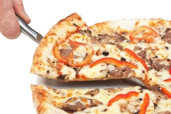 Pizza Slice  isolated on white background