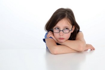 Portrait of upset little girl