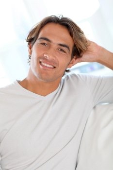 Portrait of smiling handsome man
