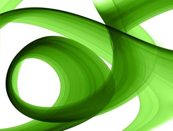 green abstract formation over white - design element
