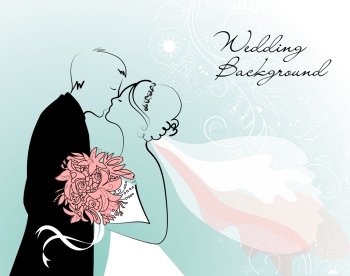 Bride and Groom. Wedding Background