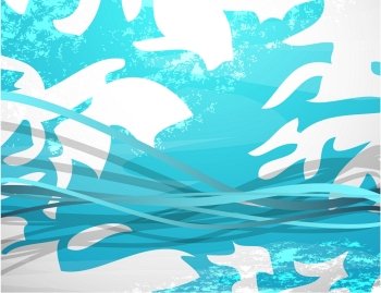 Blue abstract vector background