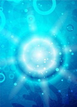 Vector blue shiny abstract background
