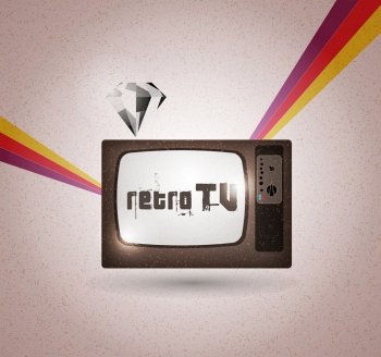 retro tv vector