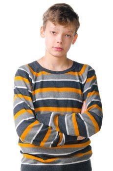 teenager boy wearing casual clothes on white background