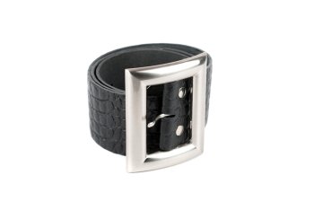 Men´s leather belt on a white background