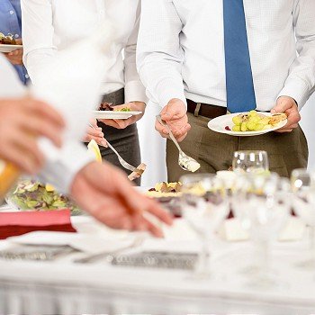 Business catering for company formal celebration close-up