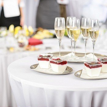 Desserts and Champagne for business meeting conference participants