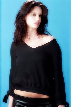 Portrait of woman wearing black