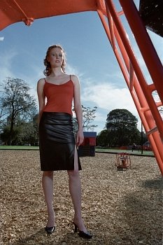 Woman in playground