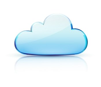 Vector illustration of blue internet cloud icon