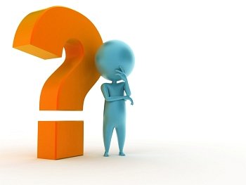 3d rendered illustration of a guy with a question mark