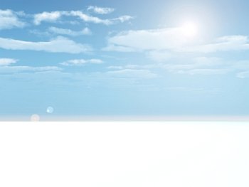 3d rendered illustration : blue sky with clouds
