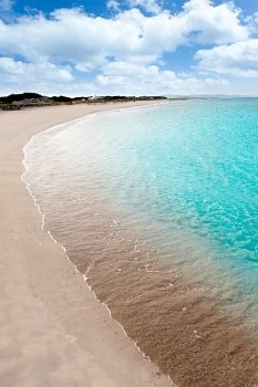 beach llevant formentera called playa tanga