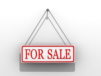 Sign ´for sale´. 3d