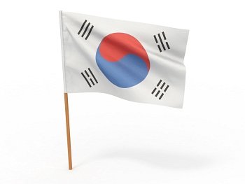 Flag of South Korea. 3d