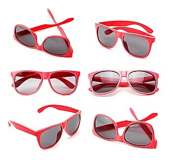 pink sunglasses  isolated on a white background