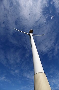 Wind turbines farm in spain