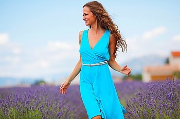 Woman on a lavender field