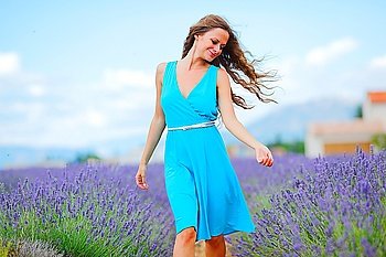 Woman on a lavender field