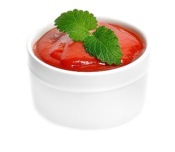 Tomato Soup In A White Bowl