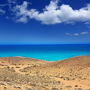 Lanzarote south Punta Papagayo sea in Canary Islands
