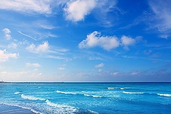 Denia mediterranean blue sea with aqua water in alicante province