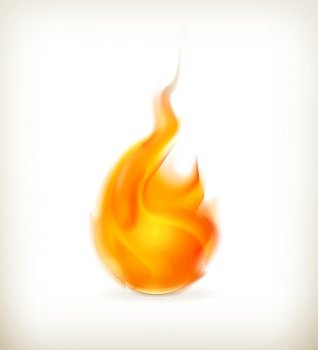 Flame, vector icon