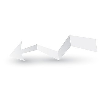 Origami arrow paper,  vector illustration.