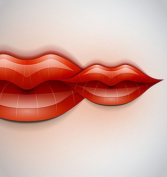 Lips vector background