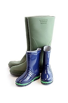 Two pairs of wellington boots