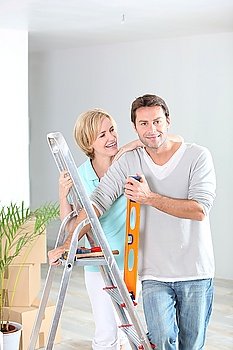 Couple redecorating home