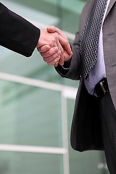 Businesspeople handshaking