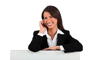 portrait of a businesswoman on the phone