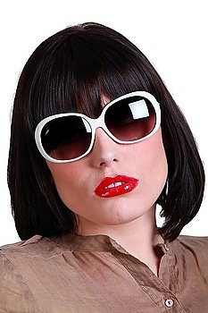 Sophisticated woman with sunglasses
