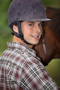 Portrait of a young horseback rider
