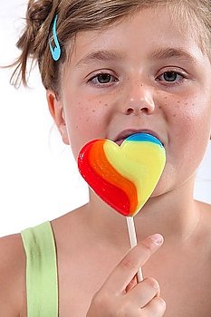 portrait of a girl with lollypop