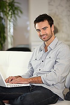 Man about to shop online