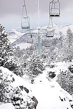 Ski resort chair lift
