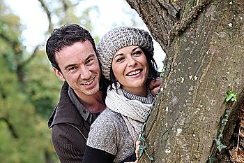 Couple by a tree
