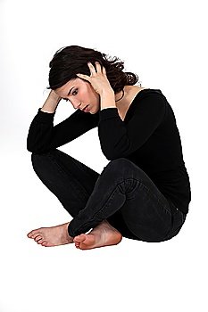Woman suffering from depression