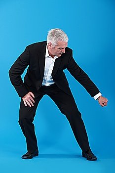 Businessman pulling an imaginary object