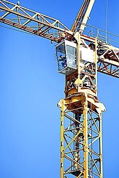 Man operating a crane