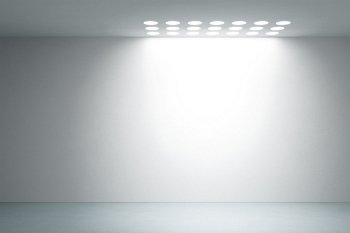 empty white interior, 3d render
