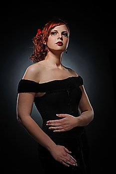 Attractive redhead woman