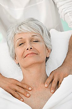 Senior woman having massage