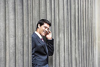 Businessman Talking on Cell  Phone