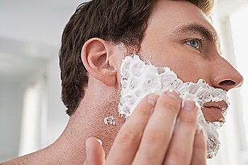 Man Applying Shaving Cream