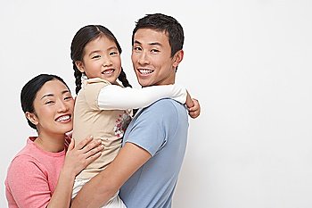 Smiling Young Family