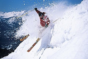 Skier Hitting the Slopes